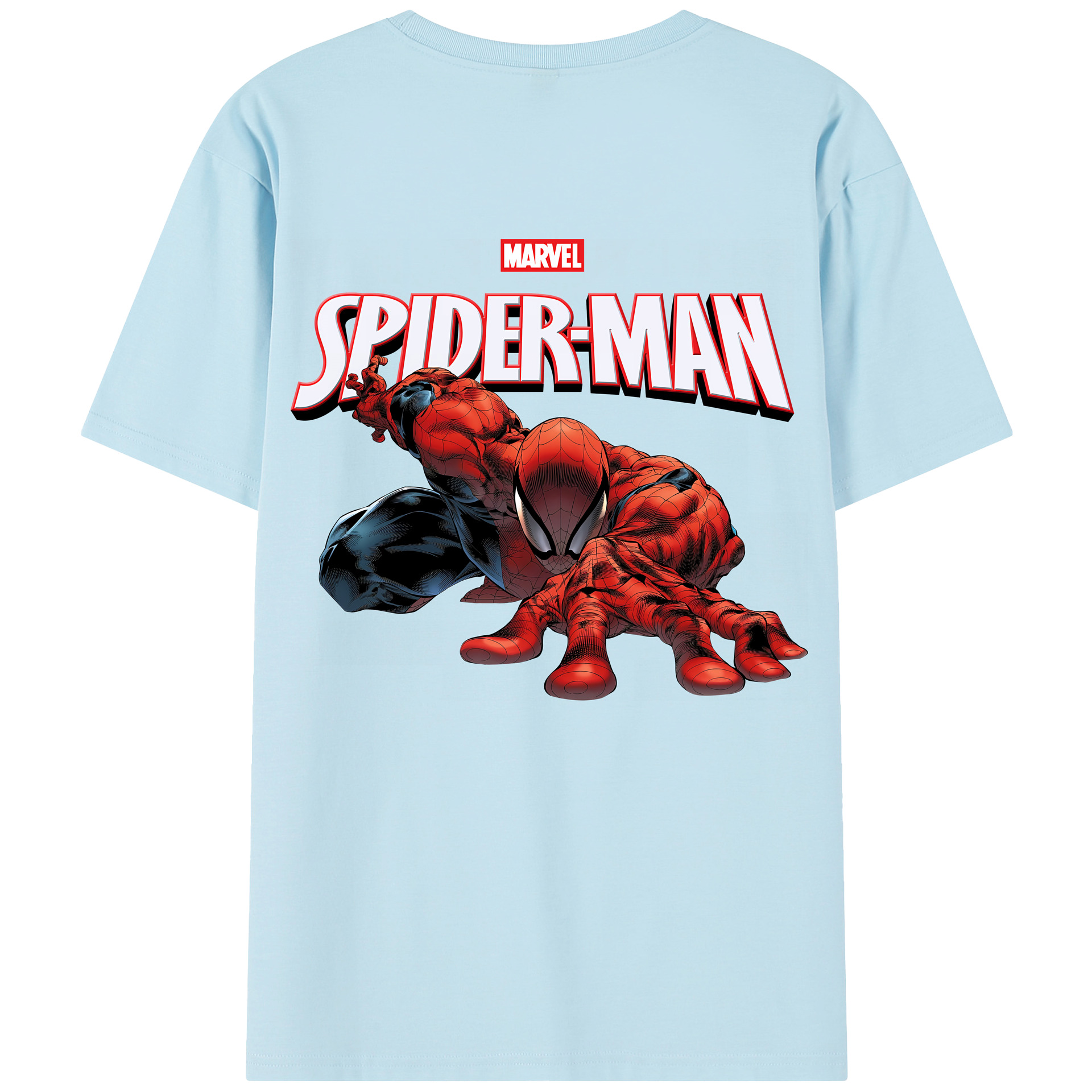 （画像用） Spider Man スパイダーマン 綿100％半袖Tシャツ（背面プリント）